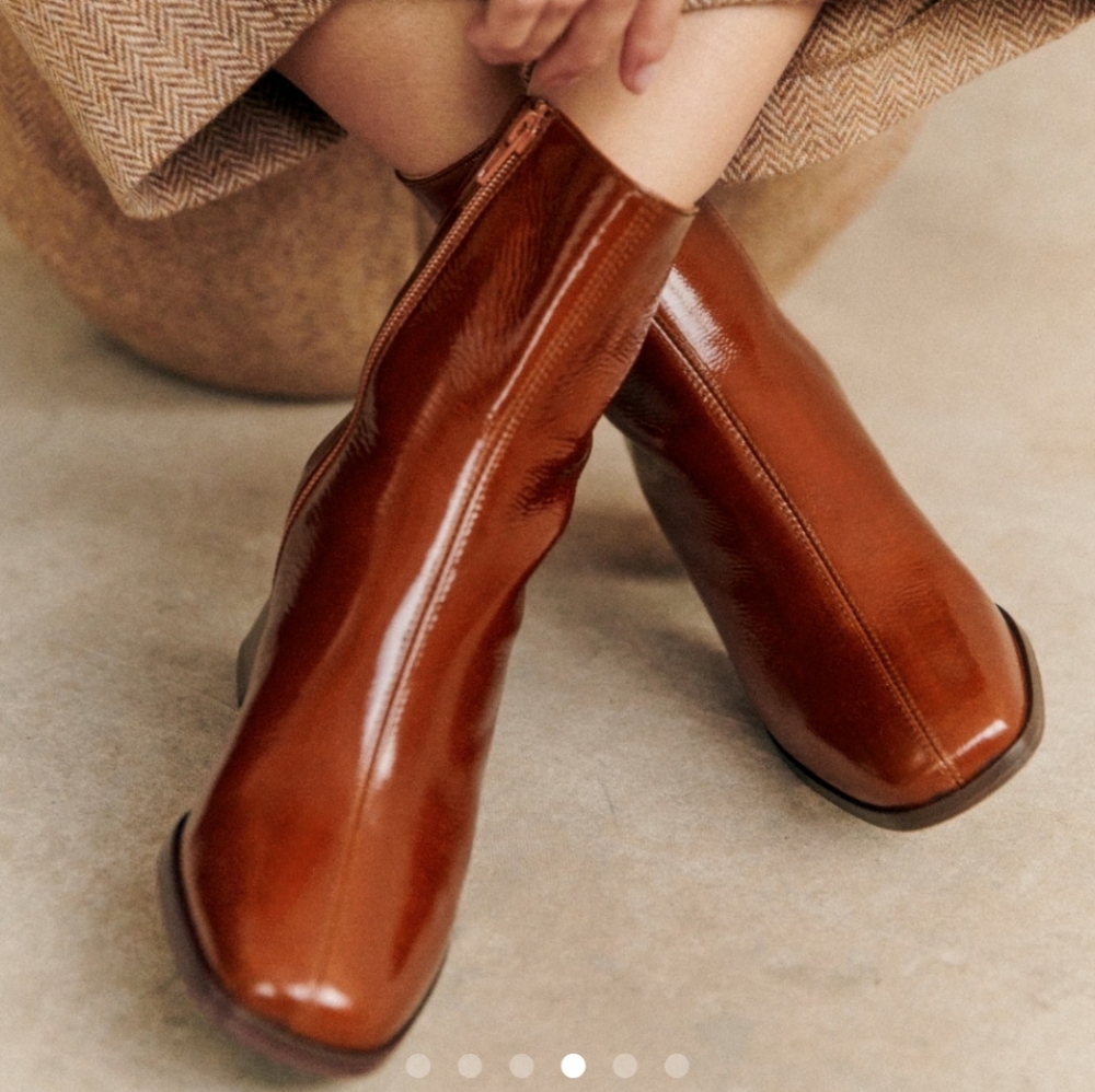 Sezane axelle ankle boot polished Carmel euro 39